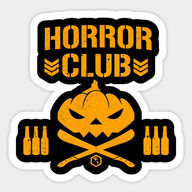 Horror Club - Pumpkin Sticker by BrianIU